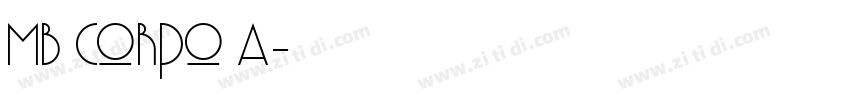 MB Corpo A字体转换
